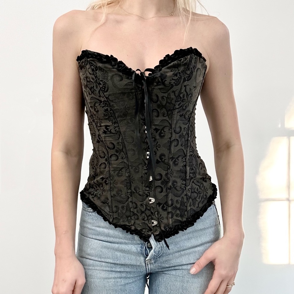 ✨ FREE PEOPLE Black Corset Size L